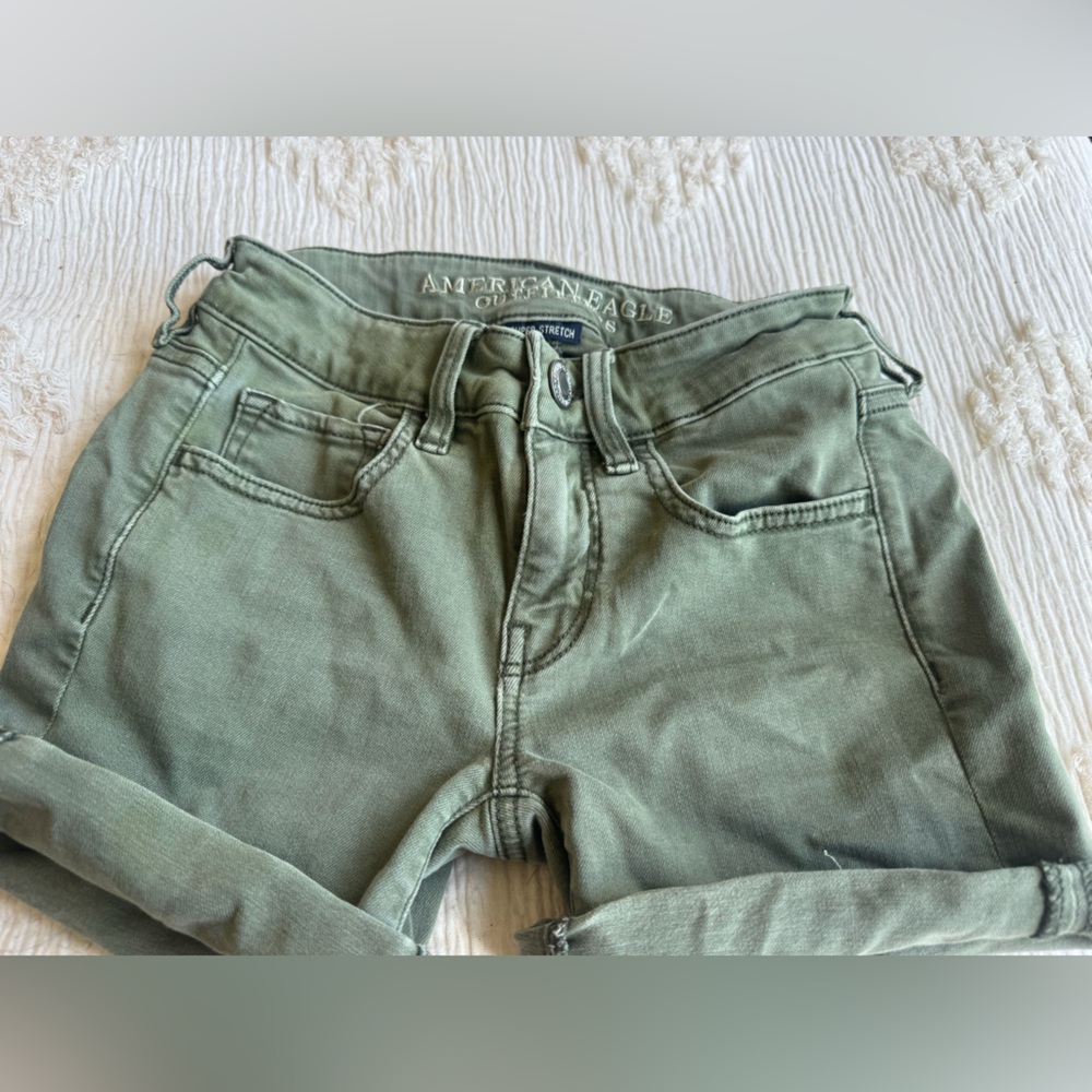 American Eagle Outfitters Olive Green Super Stretch Pants
